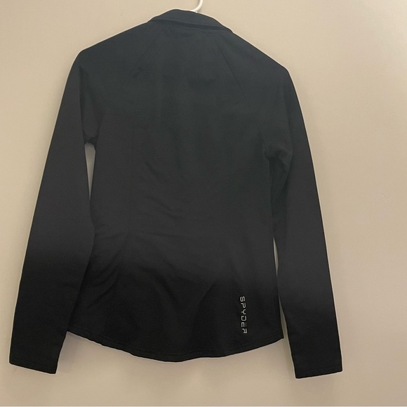 Spyder Active Black Full Zip Jacket Women’s Small Stretch Lightweight Layer - Picture 8 of 10